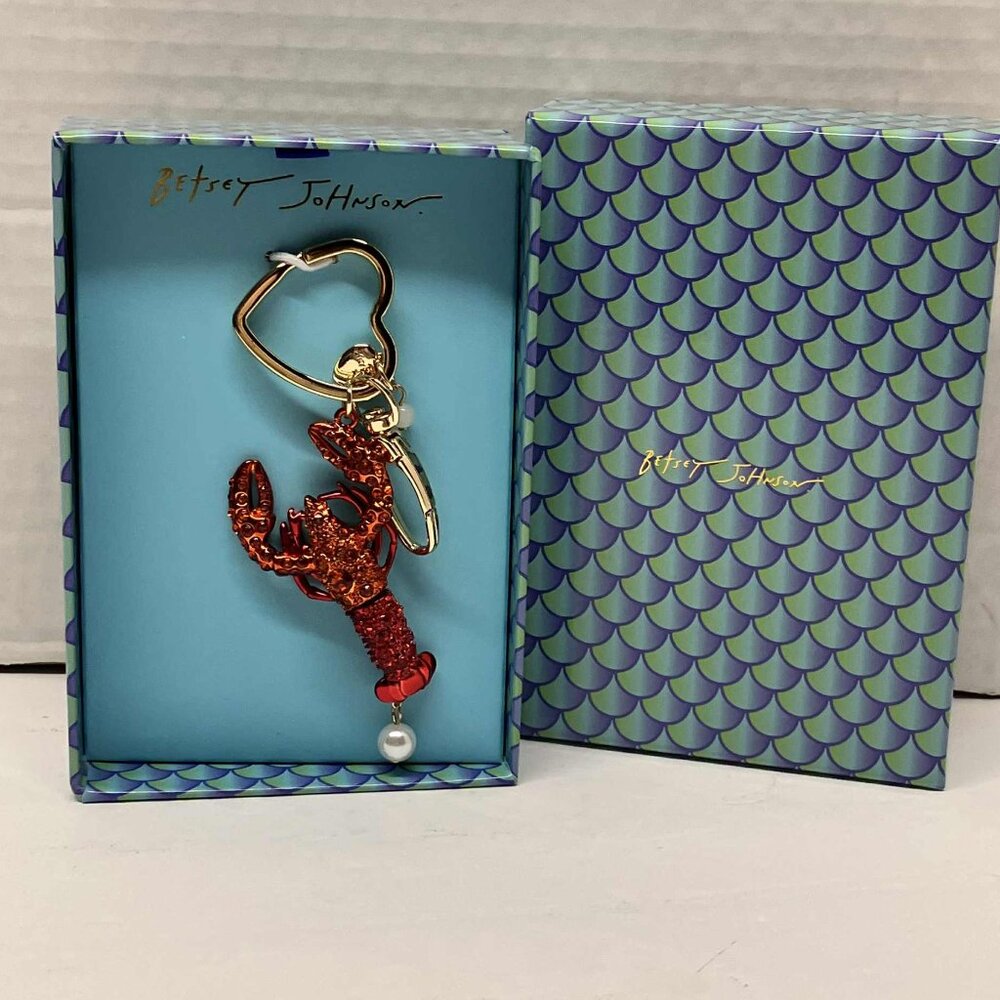 Betsey Johnson Mermaid Jewels Lobster Key Fob Bag Charm Boxed